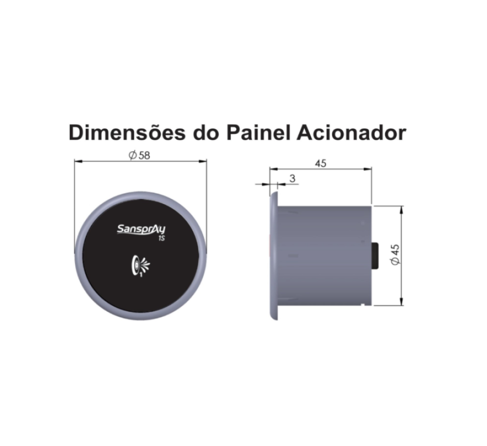 Acionador Sanspray On-Off Digital - C/ Sensor - Imagem 3