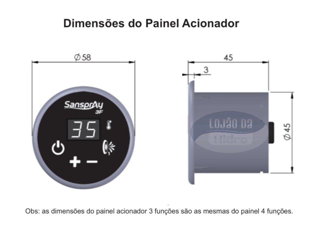 Kit Motobomba Lepono LSPA 1/2 CV + Aquecedor Sanspray 3 Funções Digital (220v) - Imagem 11