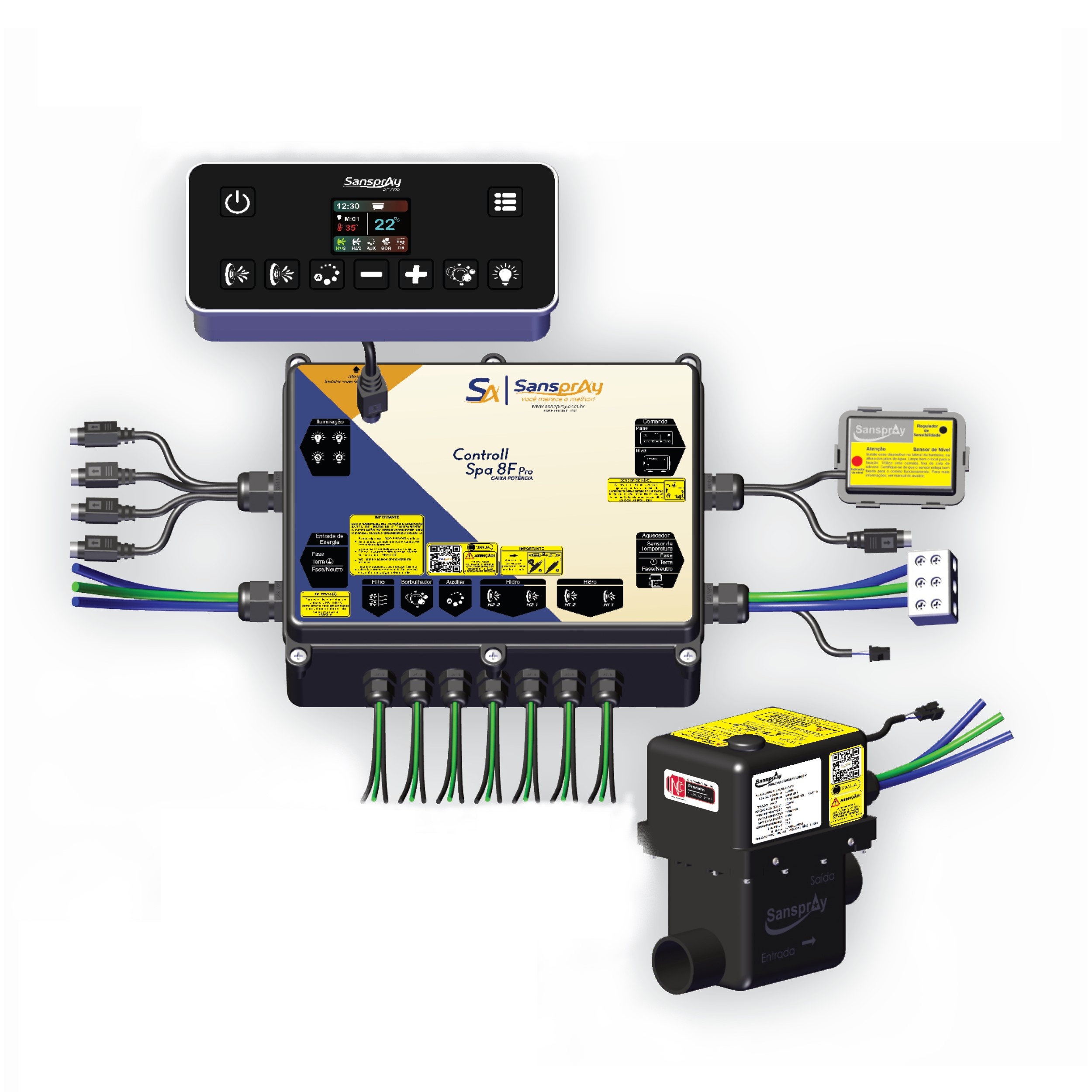 Aquecedor Digital Smart Sanspray - 8F PRO 8.000W - 220V