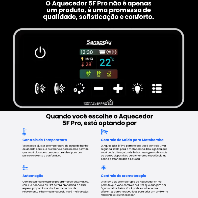 Aquecedor Digital Smart Sanspray - 5F PRO 8.000W - 220V - Imagem 2